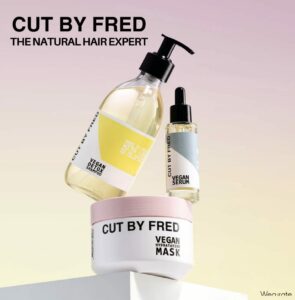 CUT BY FRED sustainable French haircare products with modern clean beauty packaging
