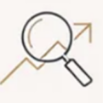 Luxury brand growth strategy with upward trend arrow